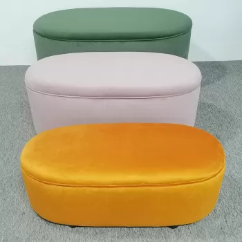 3 Nested Oval Storage Ottoman